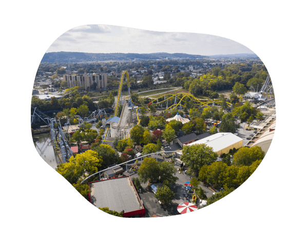 aerial view of Hersheypark