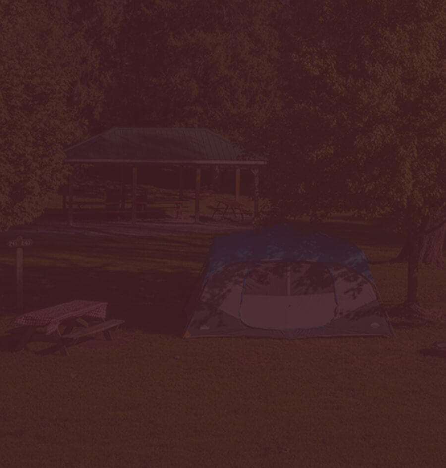 tent site at Hersheypark Camping Resort